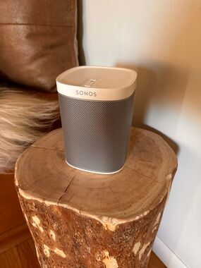 Sonos One SL Speaker in White and Gray Mesh